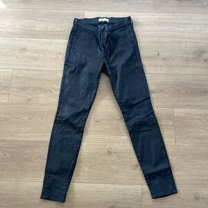 Madewell Black Coated Skinny Jean High Rise